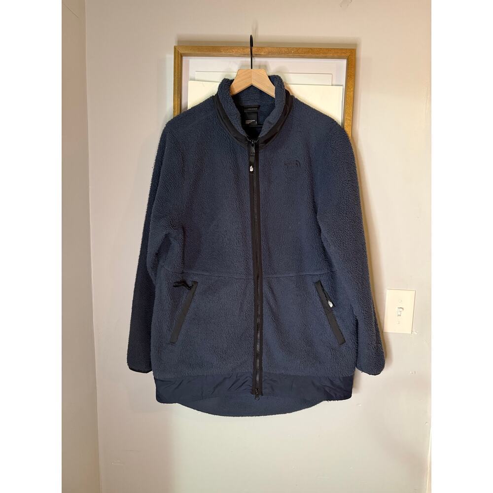 The North Face Dunraven Campshire Fleece Parka navy size large - Picture 2 of 11